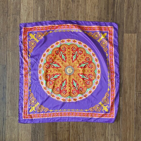 Multicolored Boho Geometric Scarf Shawl 29" - Picture 2 of 2